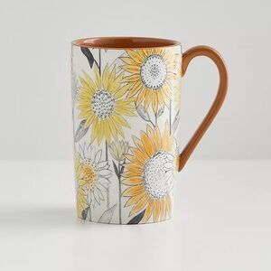 UO Peyton Mug- Painted Sunflowers Ceramic Coffee Cup